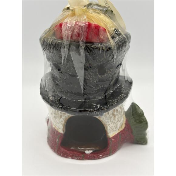 NEW Yankee Candle Snowman Ceramic Wax Warmer 3 Melts Holiday Christmas Vintage - Picture 4 of 7